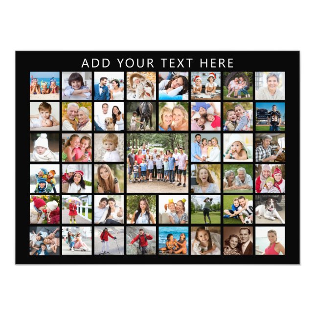 Photo Collage 45 Photos Personalised Custom Print (Front)