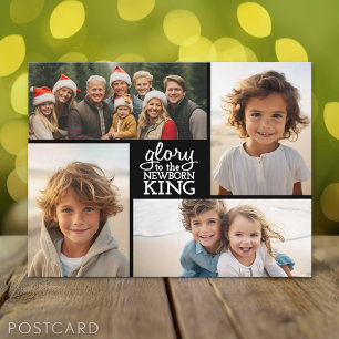 Photo Collage - 4 photos minimal design religious Holiday Postcard