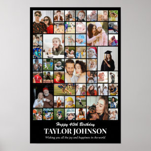Photo Collage 50 Pictures 12x18 16x24 20x30 24x36 Poster