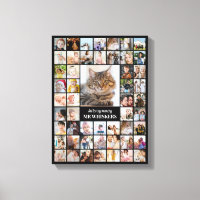 Photo Collage 52 Pictures 12x16 18x24 24x32 Black