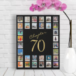 Photo Collage 70th Birthday Chapter 70 Faux Canvas Print<br><div class="desc">Celebrate a special 70th birthday with this custom photo collage faux canvas print! Create a beautiful, one-of-a-kind gift for your loved one with our easy-to-use 32 photo collage template. Perfect for anniversaries, special occasions, or just to show your appreciation, this personalised keepsake will bring joy and memories to last a...</div>