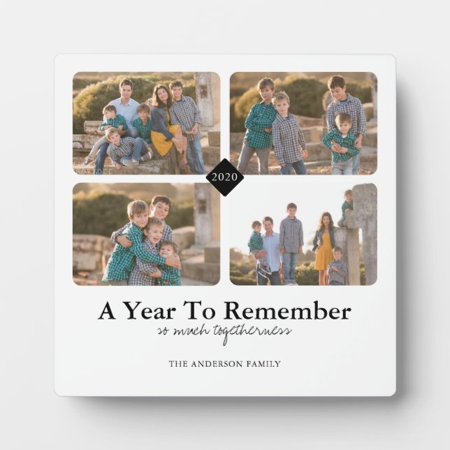Photo Collage A Year To Remember 2020 Plaque (Front)