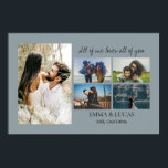 Photo Collage All of Me Loves All of You  Poster<br><div class="desc">Celebrate your most cherished moments with this beautifully designed photo collage poster featuring the romantic quote “All of Me Loves All of You.” This custom poster allows you to showcase a collection of favourite photos—perfect for anniversaries, weddings, Valentine’s Day, or simply expressing your love. Personalise it with names, dates, or...</div>