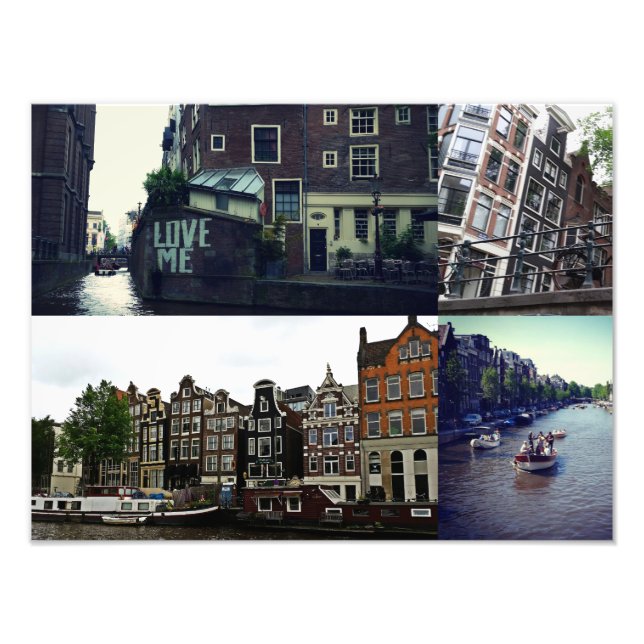 Photo collage Amsterdam 3 Print (Front)