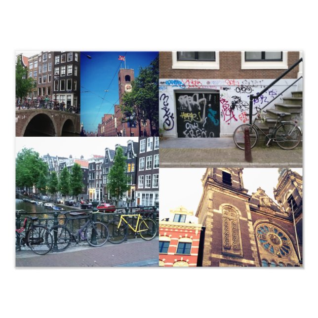 Photo collage Amsterdam 4 Print (Front)
