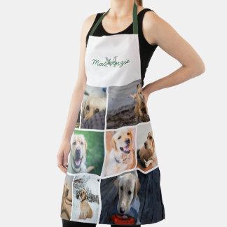 Photo Collage And Monogram Name Personalised Apron