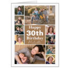 Photo Collage Any Age Jumbo Custom Birthday Card