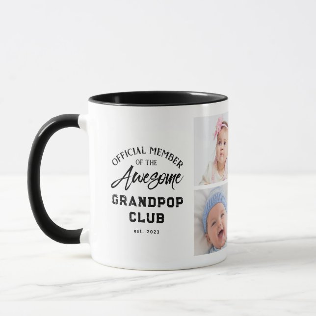 Photo Collage Awesome GRANDPOP Mug (Left)