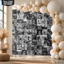 Photo Collage Banner Birthday Wedding Anniversary