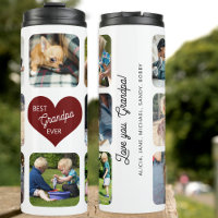 Photo collage best grandpa ever text personalised