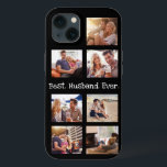 Photo Collage Best Husband Ever in Black White  iPhone 13 Case<br><div class="desc">Show your husband he is the "Best. Husband. Ever" with this fun black and white design. Add 7 of your own photos to show him how much you appreciate him. You can also change the text.</div>
