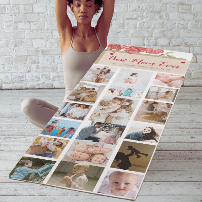 Photo Collage Best Mum Ever Mothers Day Yoga Mat (Creator Uploaded)