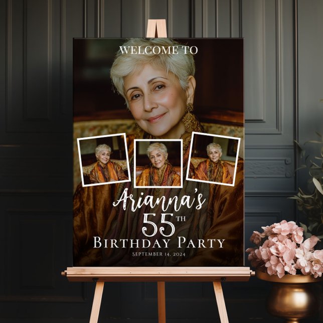Photo collage birthday welcome poster (Creator Uploaded)
