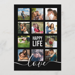 Photo Collage Black Wedding Program