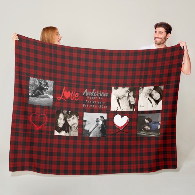 Photo Collage Blanket - Love/Wedding/Anniversary (In Situ)