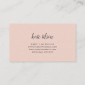 Photo Collage & Calligraphy Monogram Photographer Business Card (Back)