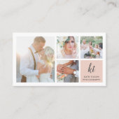 Photo Collage & Calligraphy Monogram Photographer Business Card (Front)