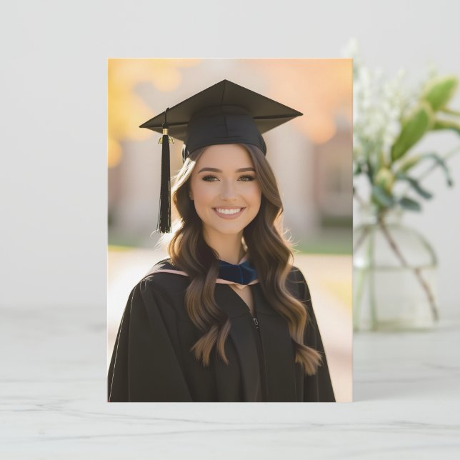 Photo Collage Card Insert for Vellum Graduation (Standing Front)