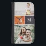 Photo Collage Chalkboard Monogram Family Simple Samsung S4 Wallet Case<br><div class="desc">Modern Phone Case Wallet. Trendy, stylish and meaningful. It's one thing to have your photos on your phone but to also feature your favorites outside is so unique. Customize and personalize this phone case with three of your favorite photos, replace the single letter for an instant monogram inside the classic...</div>