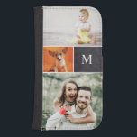 Photo Collage Chalkboard Monogram Family Simple Samsung S4 Wallet Case<br><div class="desc">Modern Phone Case Wallet. Trendy, stylish and meaningful. It's one thing to have your photos on your phone but to also feature your favorites outside is so unique. Customize and personalize this phone case with three of your favorite photos, replace the single letter for an instant monogram inside the classic...</div>