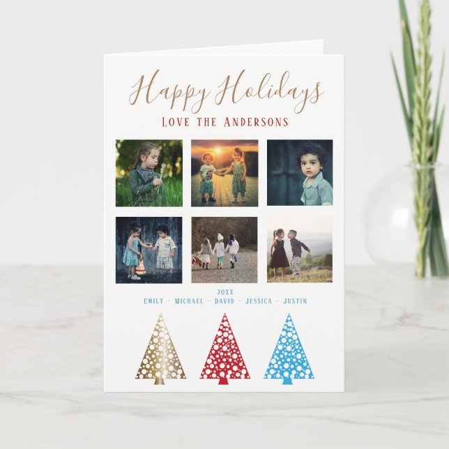 Photo Collage Christmas Card Family Instagram (Front)