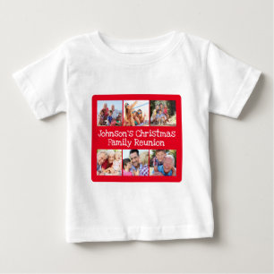 Photo Collage Christmas Family Reunion Baby  T-Shirt
