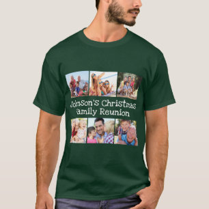 Photo Collage Christmas Family Reunion Personalise T-Shirt