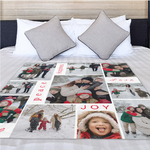 Photo Collage Christmas  Fleece Blanket