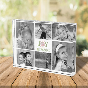 Photo Collage Christmas Personalised Block