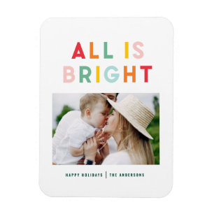 Photo collage christmas rainbow colourful bright h magnet