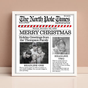 Photo Collage Christmas Santa Merry Christmas Poster