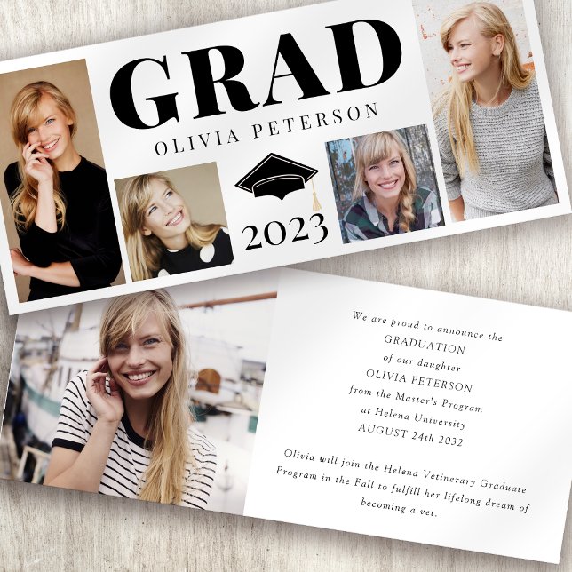 Photo Collage Class of 2023 Graduation Announcement (Creator Uploaded)