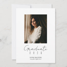 Photo Collage Class of Script Modern Grad Announcement