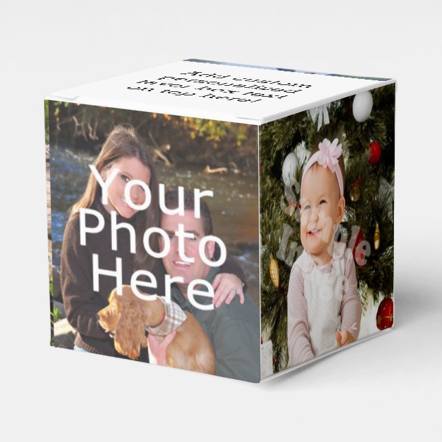 Photo Collage Custom Digital Picture Favour Box (Front Side)