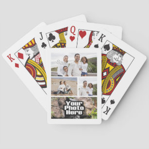 Photo Collage Custom Digital Picture Playing Cards