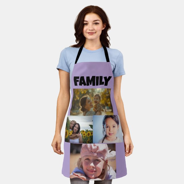 PHOTO COLLAGE CUSTOM KITCHEN APRON FOR MOM (Worn)