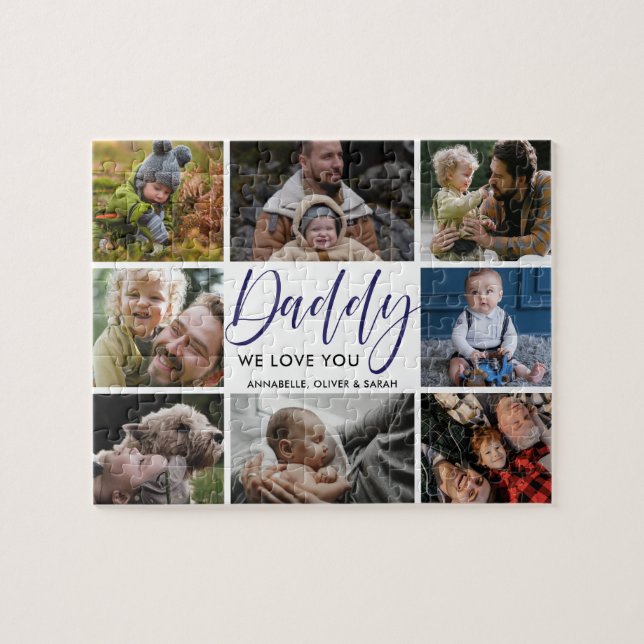 Photo Collage ''Daddy'' We Love You  Jigsaw Puzzle (Horizontal)