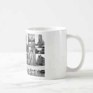Photo collage Delft 5 in black and white Coffee Mug
