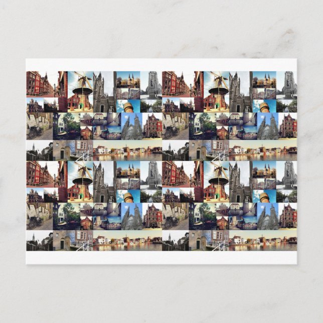 Photo collage Delft 6 Postcard (Front)