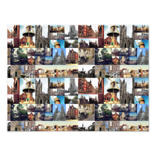 Photo collage Delft 6 Print