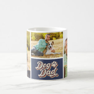 Photo Collage Dog Dad Paw Print Coffee Mug