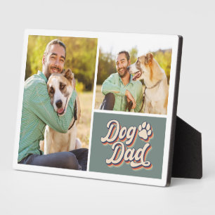 Photo Collage   Dog Dad Paw Print Plaque