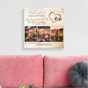 Photo Collage Dog Pet Loss Keepsake Canvas Print