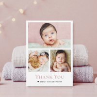 Photo Collage dusty Rose Pink Girl Baby shower