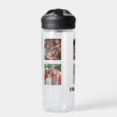 Photo collage family best friends name water bottle (Front)