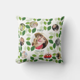 Photo Collage Family Tree Mum Gift Cushion