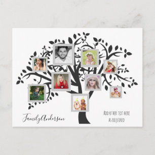 Photo Collage Family Tree Template Personalised Postcard