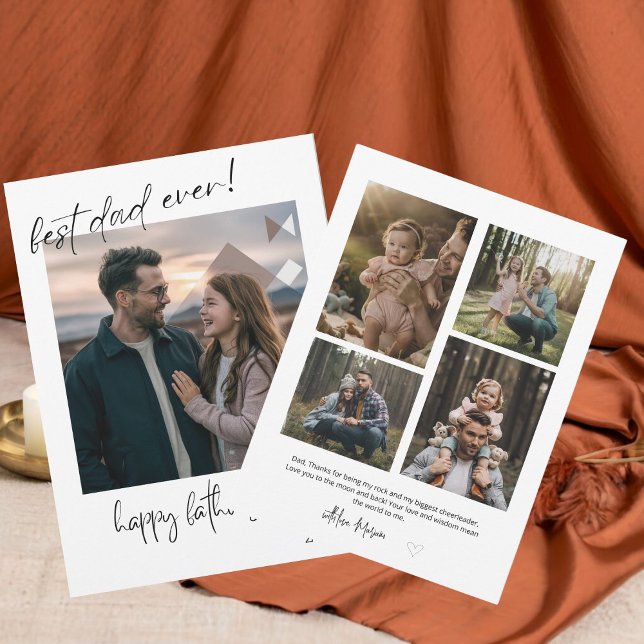 photo collage Father's Day Card (Celebrate your bond with a timeless photo keepsake.)