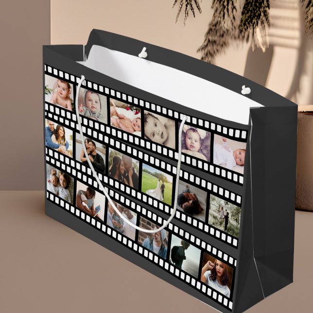 Photo Collage Film Strip Personalised DIY Custom Large Gift Bag (Creator Uploaded)