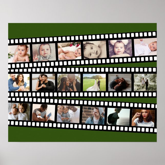 Photo Collage Film Strip Personalised DIY Custom Poster (Front)